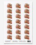 Haaland meme sticker sheet with 21 stickers on Tower W108 A4 paper